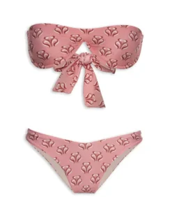 Vintage Lily High-Leg Strapless Bikini