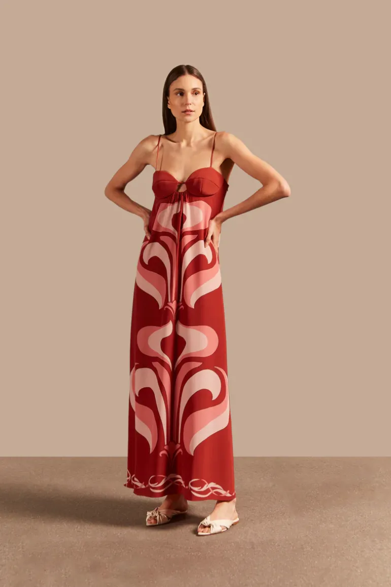 Vintage Lily Long Dress With Straps