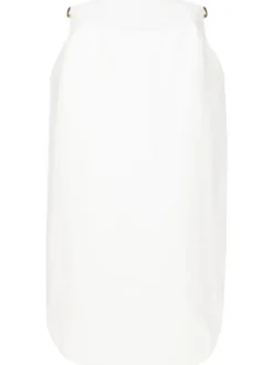 Vintage Orchid Solid Cut-Out Midi Skirt