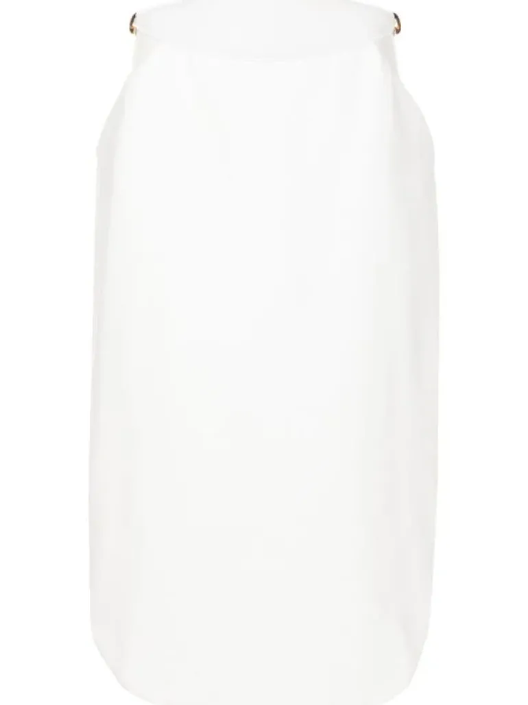 Vintage Orchid Solid Cut-Out Midi Skirt