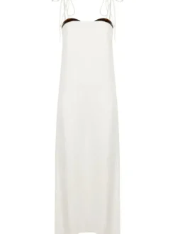 Vintage Orchid Solid Straps Long Dress