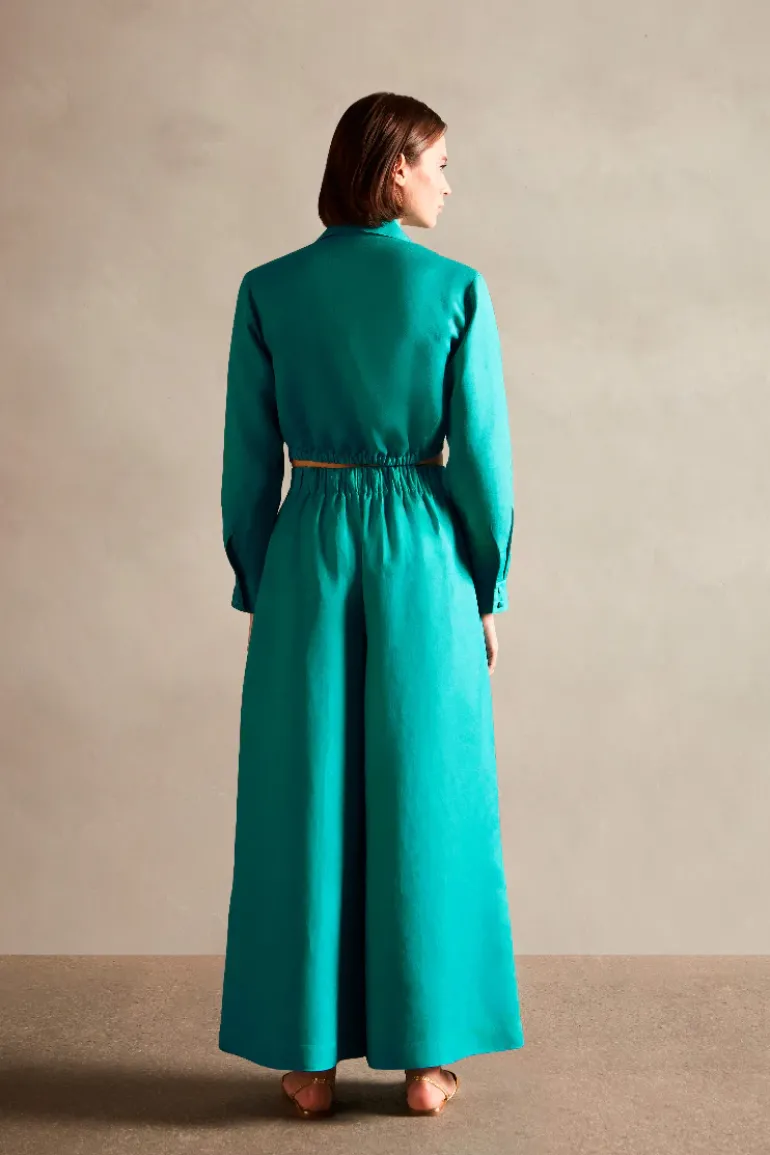 Vintage Orchid Solid Wide-Leg Pants