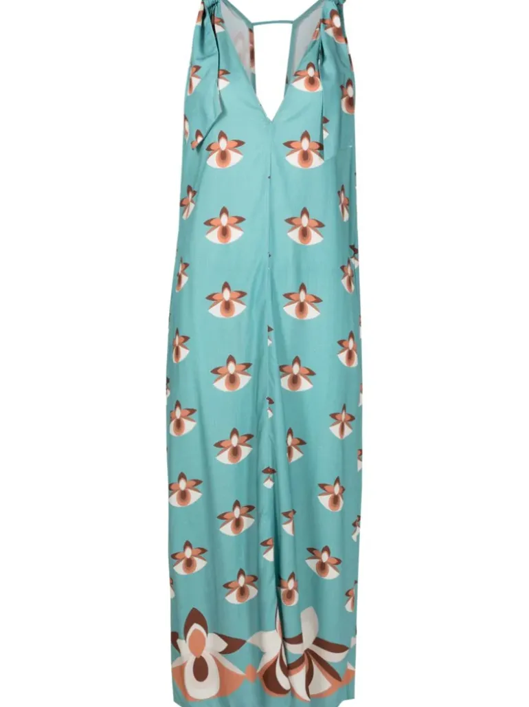 Vintage Orchid Straps Long Dress