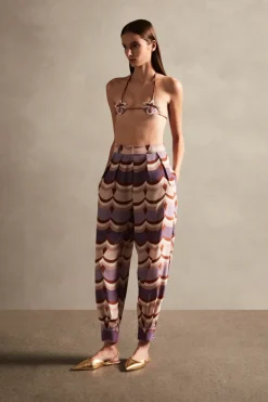 Vintage Waves Carrot Pants