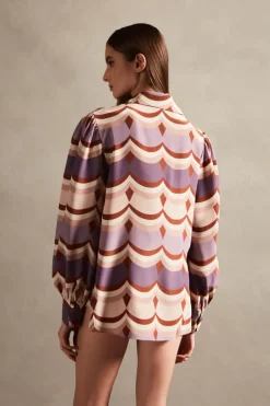 Vintage Waves Long-Sleeved Shirt