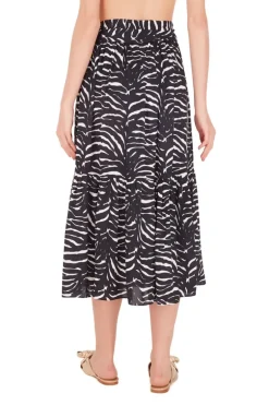 Zebra Midi Skirt