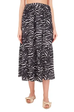 Zebra Midi Skirt